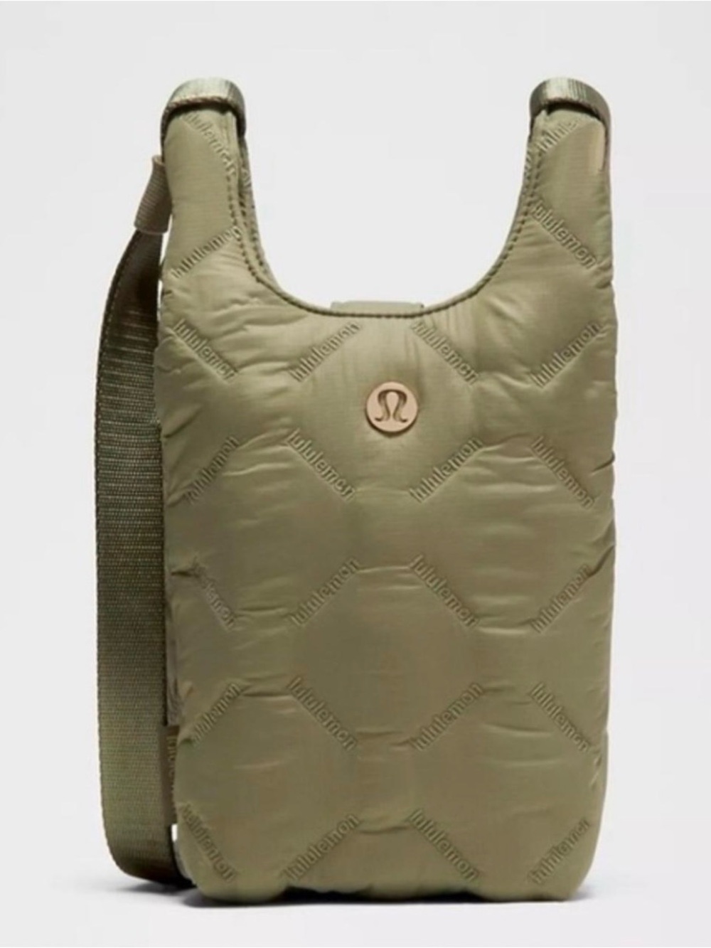 Lululemon Quilty Pleasures Phone Crossbody Bag 1L Bay Leaf Quilted Nylon NWOT